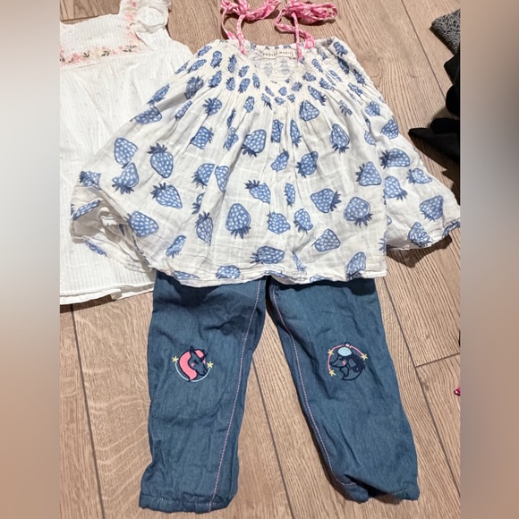 Tartine et Chocolat Pink and White Floral Kids Set - Picture 2 of 6